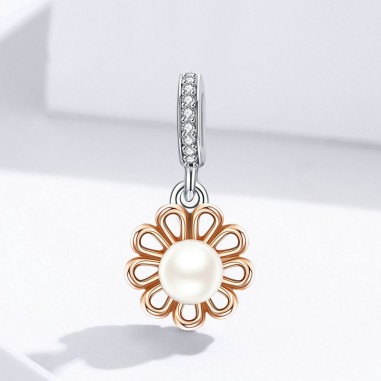 Pearl Flower - Talisman argint rose gold