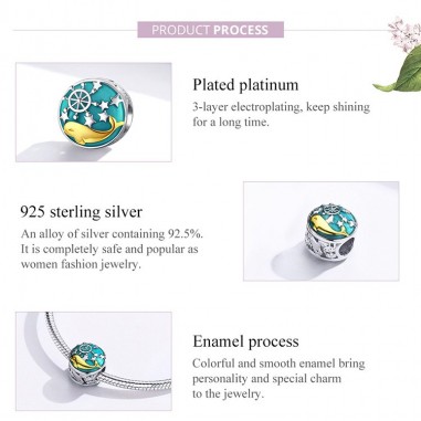 Gold Whale - Talisman argint