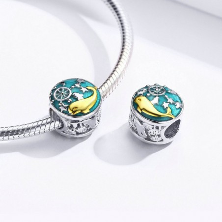 Gold Whale - Talisman argint