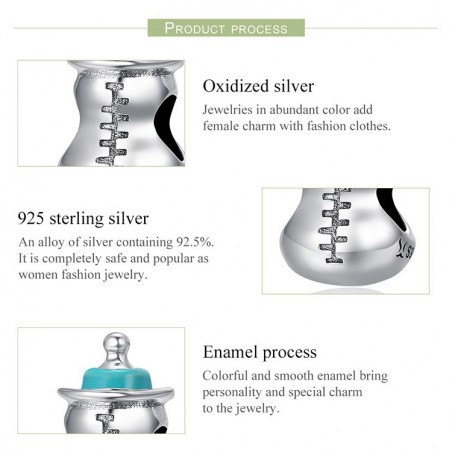 Baby Milk Bottle - Talisman argint