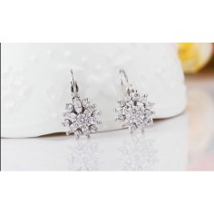 Luxury Flower - Cercei placati cu argint