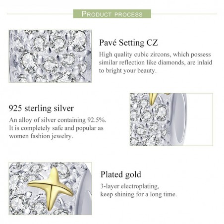 Dazzling Gold Stars - Distantier argint