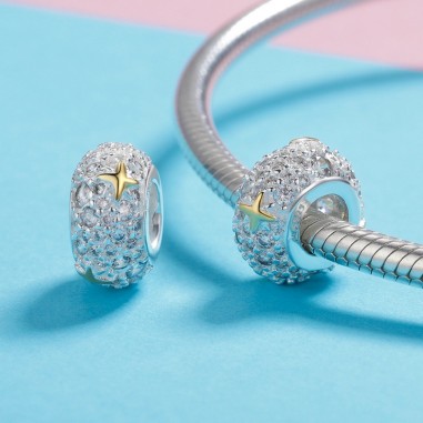 Dazzling Gold Stars - Distantier argint