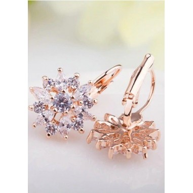 Luxury Flower - Cercei placati rose gold
