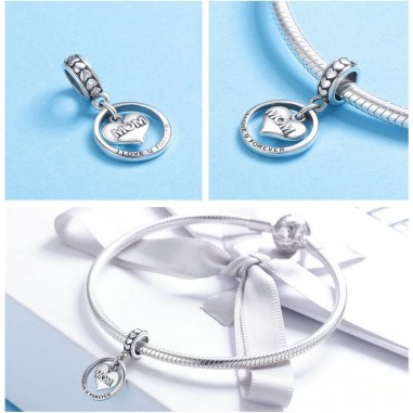 Mom I Love You Forever - Talisman argint