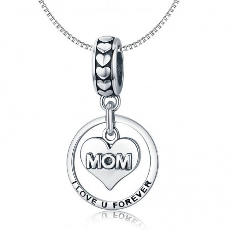 Mom I Love You Forever - Talisman argint