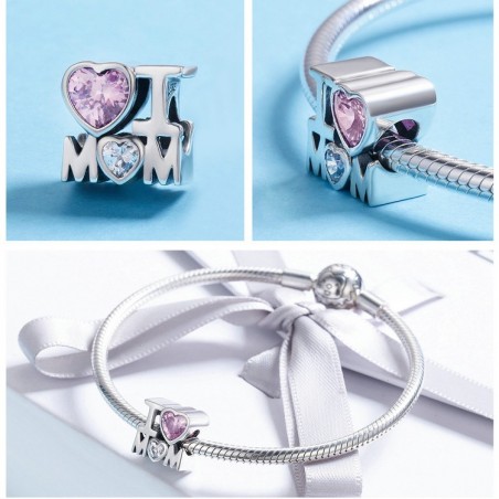 I Love Mom - Talisman argint