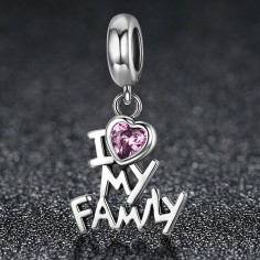 I Love my Family - Talisman argint 2