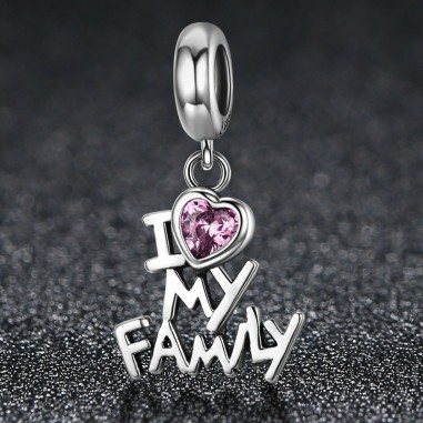 I Love my Family - Talisman argint