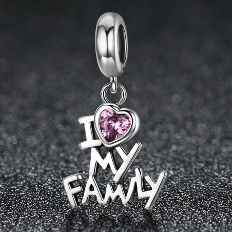 I Love my Family - Talisman argint