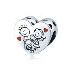 Family Heart - Talisman argint