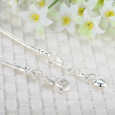 Heart Chain - Bratara placata cu argint