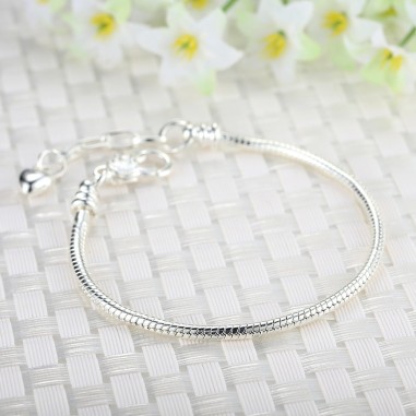 Heart Chain - Bratara placata cu argint