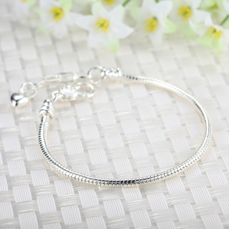 Heart Chain - Bratara placata cu argint