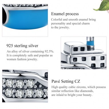 Blue Boat - Talisman argint