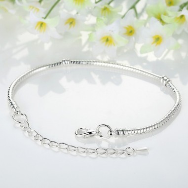 Simple Chain - Bratara placata cu argint