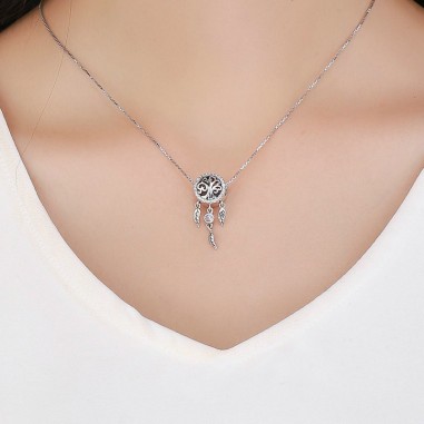 Dream Catcher Family Tree - Talisman argint