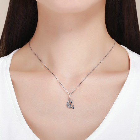 Sparkling Moon and Stars - Talisman argint